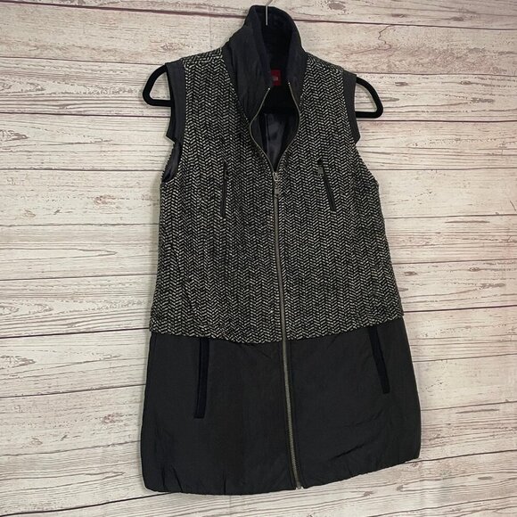 Key Wear Ladies Two-Tone Long Vest Size Small - Picture 2 of 9